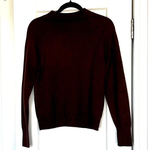 Everlane Cashmere Shrunken Mockneck Sweater in Brown - Picture 3 of 7
